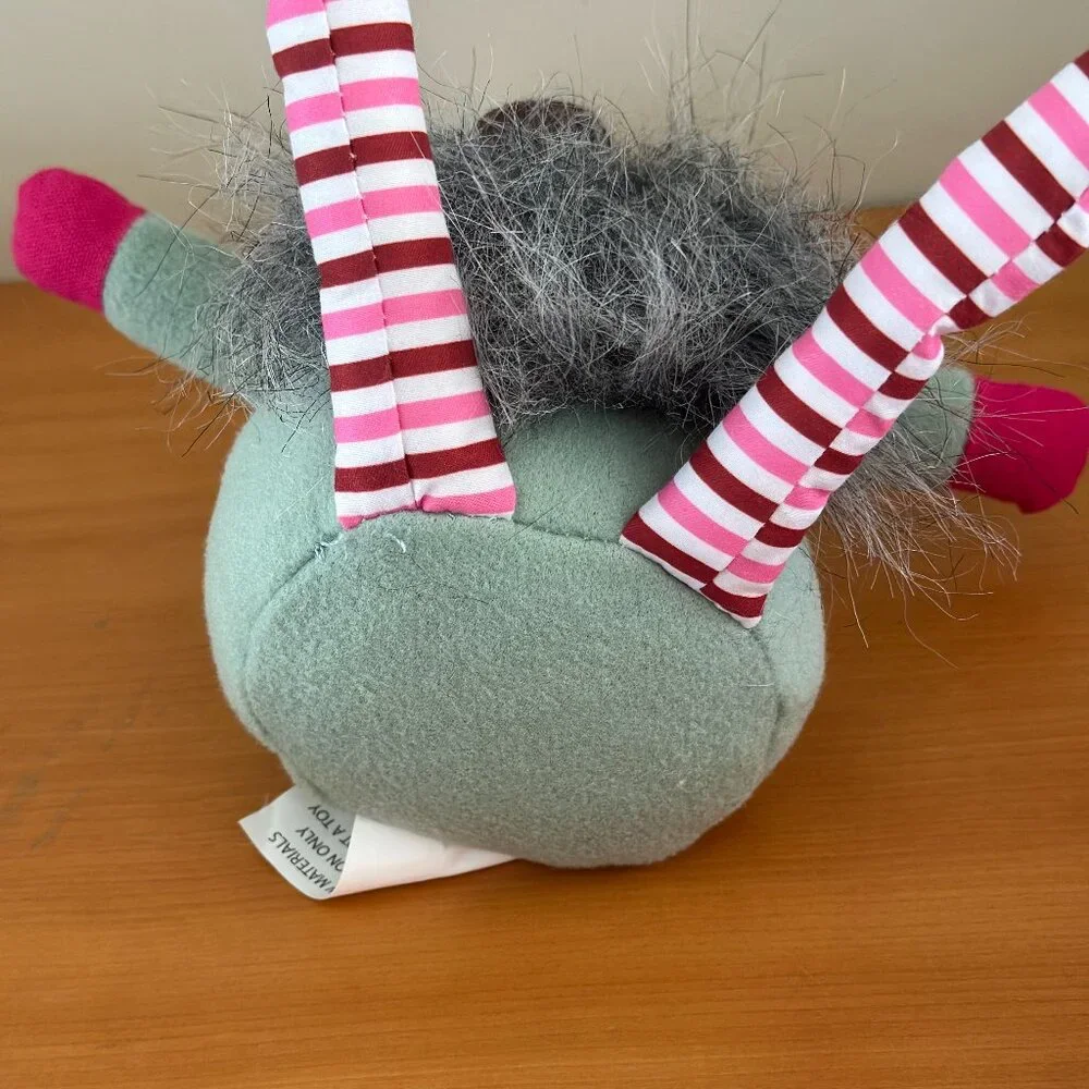 Christmas Gnome Doorstop Weighted African Whimsy‎ Gray Beard Holiday